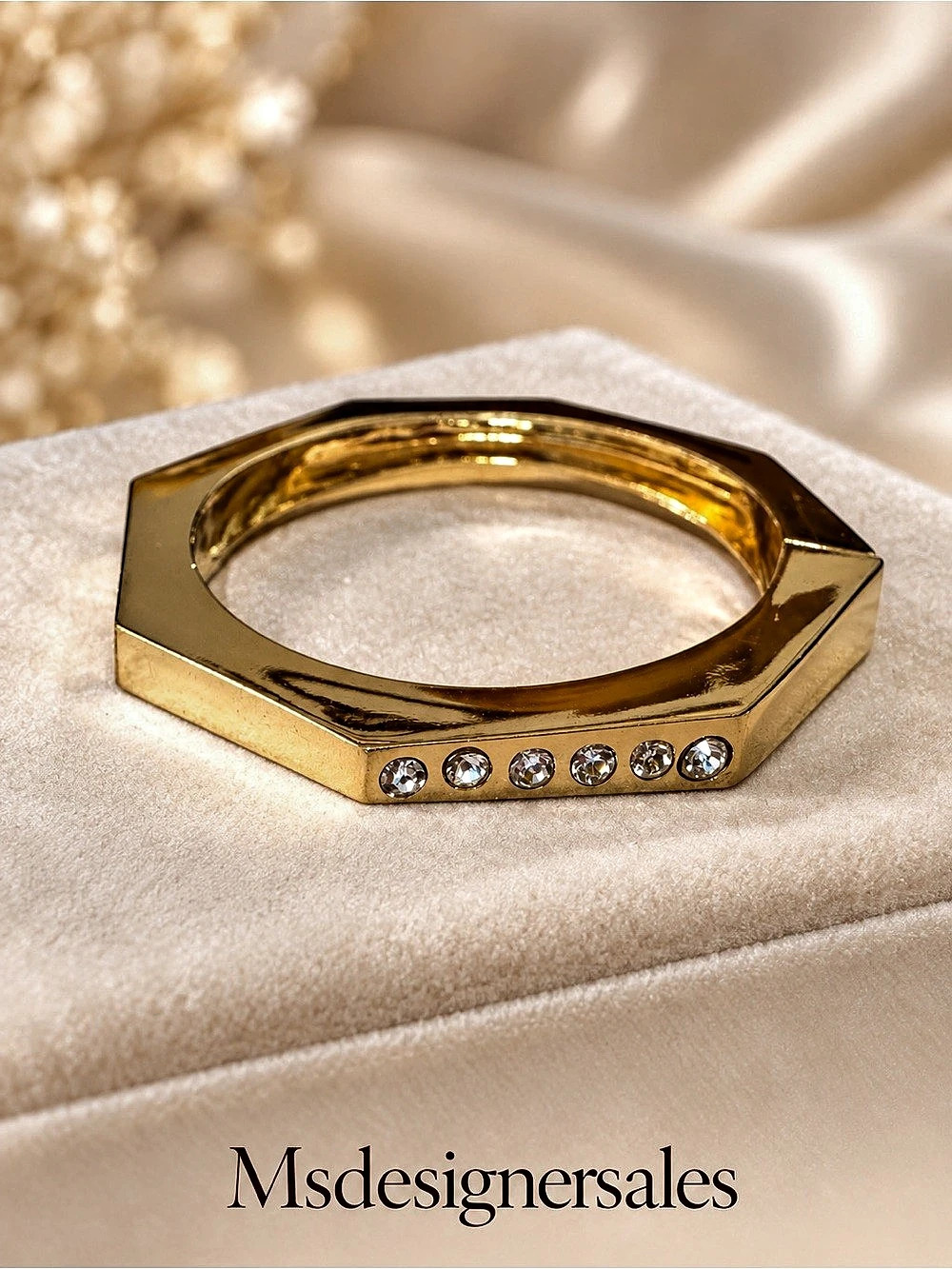 Sequin Gold & Rhinestone Bracelet 325